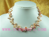 10�13mm orange blister freshwater pearl necklace