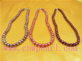 6-7mm dyed freshwater pearl necklace jewelry chain