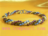 rice shaped twisted pearl jewelry necklace