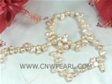 wholesale 6.5*12mm pink gourd freshwater pearl strand
