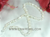 7-8mm white freshwater gourd pearl strand on sale