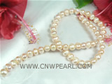 beautiful 7-8mm orange color potato freshwater pearl strand