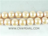 12mm natural pink potato freshwater pearl strand on wholesale