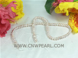 size 5-6mm beige color button freshwater pearl strand