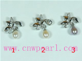 6*8mm cultured pearl pendant with 18K GP pendant mounting