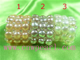 stretch triple-strands pearl ring in 3 colors