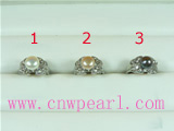 9-9.5mm freshwater pearl ring with 18K GP mounting