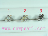 6.5-7mm freshwater pearl ring with 18K GP mounting