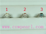 7-7.5mm freshwater pearl ring with 18KGP mounting