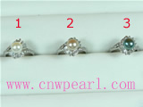 7-7.5mm cultured pearl ring