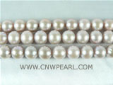 wholesale 9-10mm natural purple round freshwater pearl strand