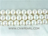 wholesale 8-9mm natural white round freshwater pearl strand