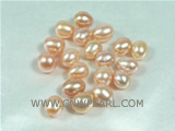discount sale 100PCS 6*8mm AAA pink rice-shape freshwater loose