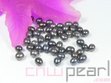 beautiful 100PCS 6*8mm AAA black rice-shape freshwater loose pea