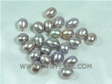 fashion 100PCS 6*8mm AAA dark purple rice-shape freshwater loose