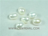 50PCS 9*10mm AAA white rice shape freshwater loose pearl on sale