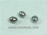 wholesale 100PCS 8*9mm AAA gray rice-shape freshwater loose pear