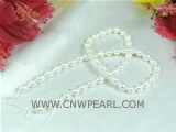 stunninng strands of 5-6mm natural white rice pearl strand