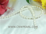 stunninng strands of 7-8mm white rice freshwater pearl strand