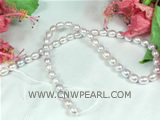 stunninng strands of  6-7mm purple rice freshwater pearls