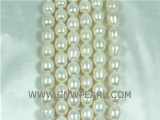 beautiful 10-11mm white rice pearl strand