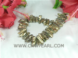7*21MM golden biwa freshwater pearl strands on sale