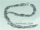 7*21MM long drilled biwa freshwater pearl strands