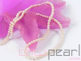 ornate 3.5-4mm pink seed freshwater pearl strand