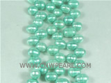 stunninng strands of 6-7mm blue side drilled pearls