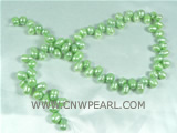 fashion 6-7mm light green side drilled freshwater pearl strand