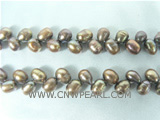 my finest pearl strands with 6-7mm brown wheat pearl strand