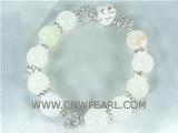 wholesale ingenious 12mm white marble bracelet