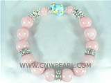 fashion 12mm and 8mm pink bowlder bracelet on wholesale