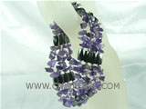 wholesale ingenious magnetism bracelet with purple crystal detri