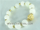 12mm white gemstone bracelet on wholesale