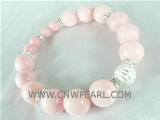 8mm and 12mm pink gemstone bracelet on wholesale