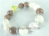 12mm special Chocolate and cream barcelet on wholesale