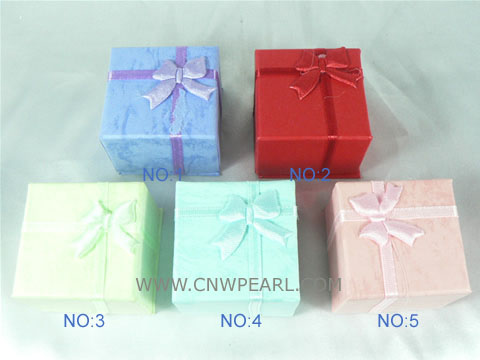 wholesale 24pcs 4cm*4cm green cardboard ring box