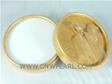 12pcs yellow 8cm*3cm round shaped trinket jewelry set boxes