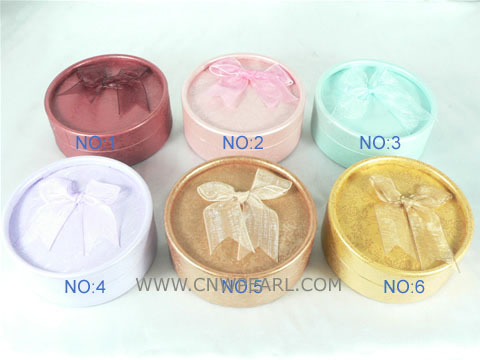 12pcs yellow 8cm*3cm round shaped trinket jewelry set boxes