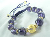 wholesale adjustable knitted bracelet with diamond crystal beads