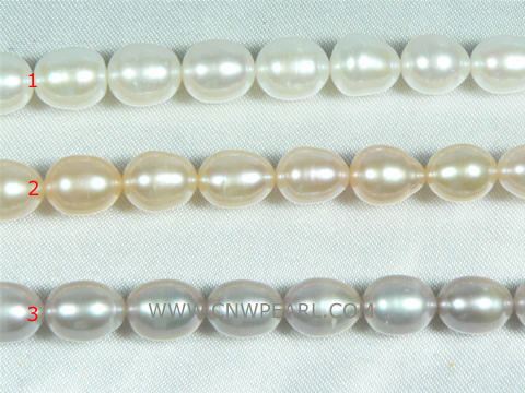 stunninng strands of 7-8mm white rice freshwater pearl strand