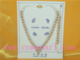 purple and white pearl necklace set wholesale