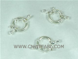 5pcs 925 sterling silver 13mm ring shaped pearl necklace clasps