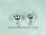 5pcs 925 sterling silver 8mm ball shaped pearl necklace clasps