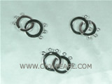 5pcs goog quality sterling silver 17mm ring shaped pearl clasps