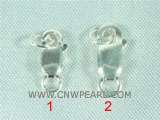 5pcs 925 sterling silver 8mm lobster necklace clasps