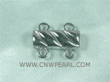5pcs high quality 925 sterling silver 13mm magnet pearl clasps