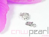 5pcs high quality sterling silver 9mm chiselled necklace clasps