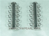 5pcs 30mm five-rows spacer clasps of high quality sterling silve